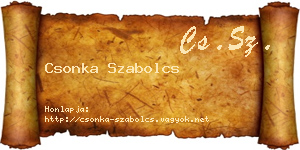 Csonka Szabolcs névjegykártya