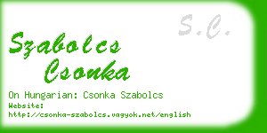 szabolcs csonka business card